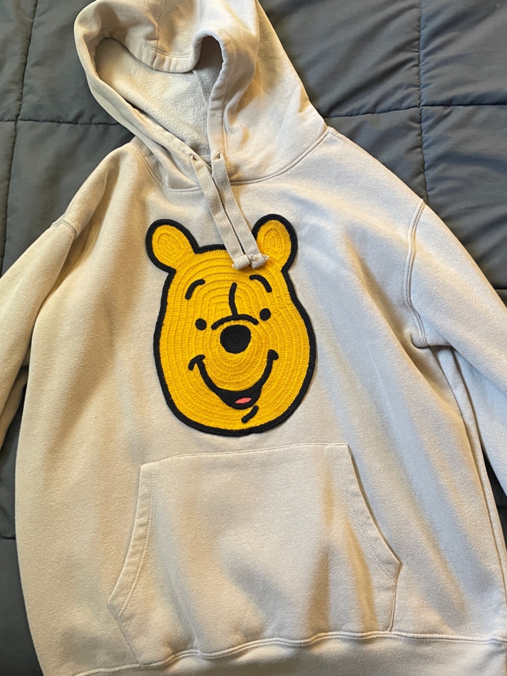 Disney Cream Hoodie with Pooh Bear Graphic